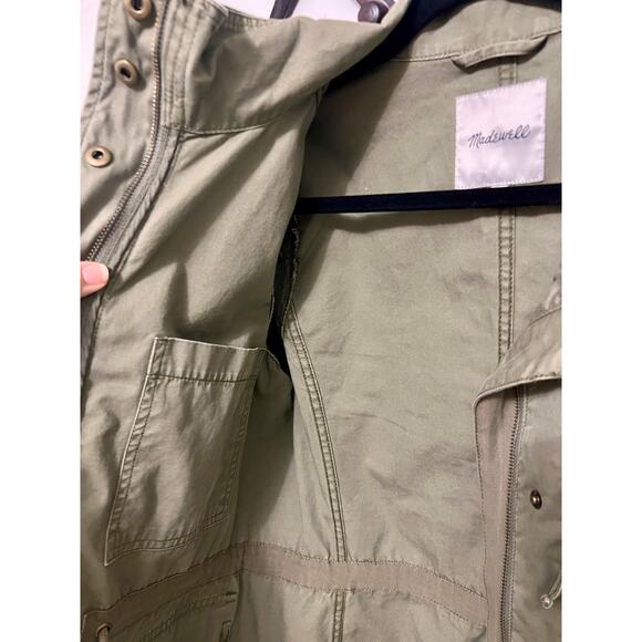 Madewell Oversized Cargo Utility Jacket, Green - Picture 8 of 9